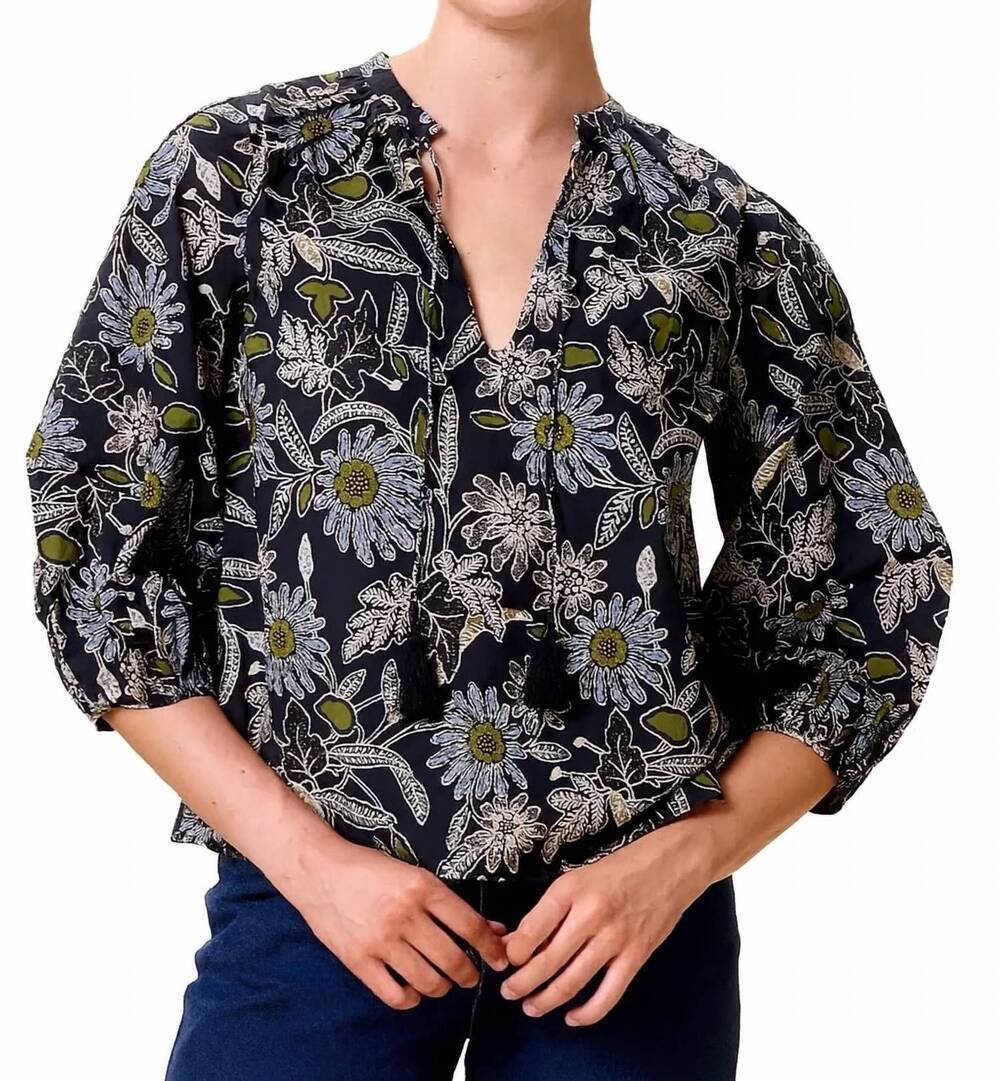 NEW CLEOBELLA belle v-neck blouse in dark magnolia
